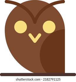 Eule, Vektorgrafik auf transparentem Hintergrund. Hochwertige Symbole. Zeilenfarbige Vektorsymbole für Konzept und Grafikdesign.