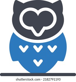 Eule, Vektorgrafik auf transparentem Hintergrund. Hochwertige Symbole. Glyphen Vektorsymbole für Konzept und Grafikdesign. 

