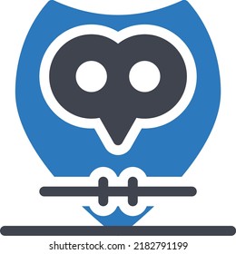 ilustración de owl Vector en un fondo transparente. Símbolos de calidad superior. Iconos vectoriales de glifos para diseño de conceptos y gráficos. 
