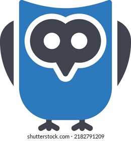 owl  Vector illustration on a transparent background. Premium quality symmbols. Glyphs vector icons for concept and graphic design. 
