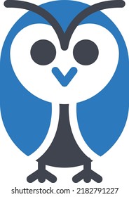 owl Vector illustration on a transparent background. Premium quality symmbols. Glyphs vector icons for concept and graphic design. 
