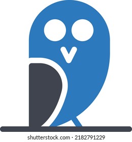 owl Vector illustration on a transparent background. Premium quality symmbols. Glyphs vector icons for concept and graphic design. 
