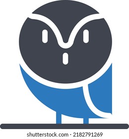 owl Vector illustration on a transparent background. Premium quality symmbols. Glyphs vector icons for concept and graphic design. 
