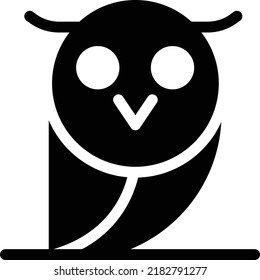owl  Vector illustration on a transparent background. Premium quality symmbols. Glyphs vector icons for concept and graphic design. 

