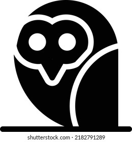 owl  Vector illustration on a transparent background. Premium quality symmbols. Glyphs vector icons for concept and graphic design. 
