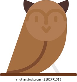 Eule, Vektorgrafik auf transparentem Hintergrund. Hochwertige Symbole. Zeilenfarbige Vektorsymbole für Konzept und Grafikdesign.