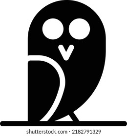 owl Vector illustration on a transparent background. Premium quality symmbols. Glyphs vector icons for concept and graphic design. 
