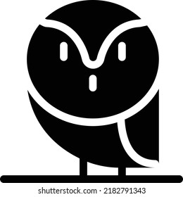 owl Vector illustration on a transparent background. Premium quality symmbols. Glyphs vector icons for concept and graphic design. 

