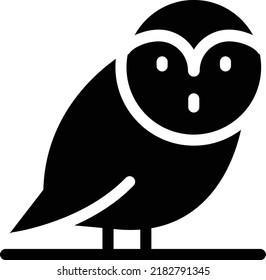 owl Vector illustration on a transparent background. Premium quality symmbols. Glyphs vector icons for concept and graphic design. 
