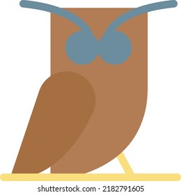 owl Vector illustration on a transparent background. Premium quality symmbols. Line Color vector icons for concept and graphic design.