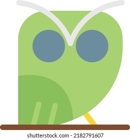 owl Vector illustration on a transparent background. Premium quality symmbols. Line Color vector icons for concept and graphic design.