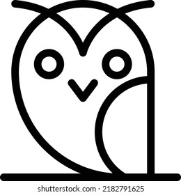 owl Vector illustration on a transparent background. Premium quality symmbols. Thin line vector icons for concept and graphic design. 
