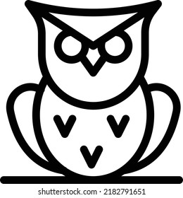 owl Vector illustration on a transparent background. Premium quality symmbols. Thin line vector icons for concept and graphic design. 
