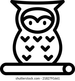 owl Vector illustration on a transparent background. Premium quality symmbols. Thin line vector icons for concept and graphic design. 
