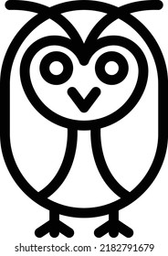 owl Vector illustration on a transparent background. Premium quality symmbols. Thin line vector icons for concept and graphic design. 
