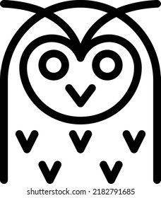 owl Vector illustration on a transparent background. Premium quality symmbols. Thin line vector icons for concept and graphic design. 
