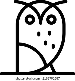 owl Vector illustration on a transparent background. Premium quality symbols. Thin line vector icons for concept and graphic design. 
