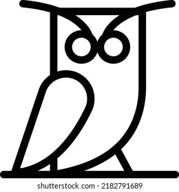 owl Vector illustration on a transparent background. Premium quality symmbols. Thin line vector icons for concept and graphic design. 
