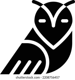 ilustración de owl Vector en un fondo transparente. Símbolos de calidad premium. Icono vector de gílifo para el concepto y diseño gráfico.