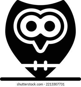 owl  Vector illustration on a transparent background. Premium quality symmbols. Glyphs vector icons for concept and graphic design.