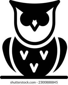 owl  Vector illustration on a transparent background. Premium quality symmbols. Glyphs vector icons for concept and graphic design.
