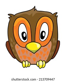 owl, vector illustration on white background