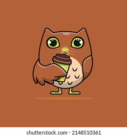 Owl vector image - Owl turned into a cat
