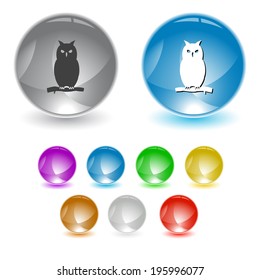 Owl. Vector interface element.