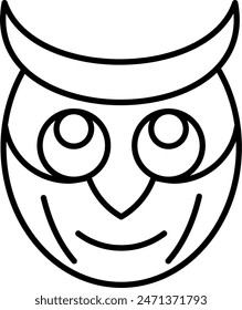 Owl Vector Line Icon Design