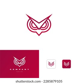 owl vector logo, can be used for company or caffee.
