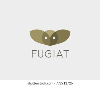 Owl vector logo design. Color bird creative logotype.