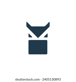 Owl vector logo design illustration