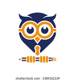 Owl Vector Logo Design Template illustration