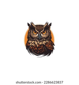 owl vector logo, eps.  10 editables