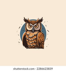 owl vector logo, eps.  10 editables