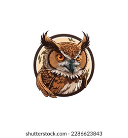 logotipo del vector owl, eps.  10 editables