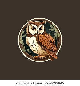 owl vector logo, eps.  10 editables