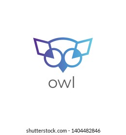 Owl vector logo. Owl icon. Education logo