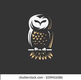 Owl - Vector logo / icon mascot illustration