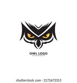 Owl - Vector logo  icon mascot illustration.