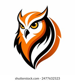 Owl Vector Logo, Icon Mascot Illustration