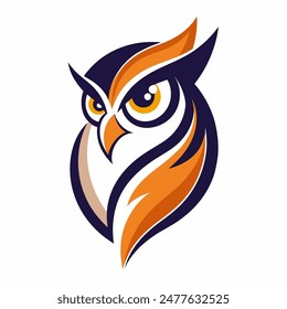 Owl Vector Logo, Icon Mascot Illustration