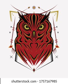 Owl vector logo. the owl illustration
