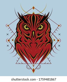 Owl vector logo. the owl illustration