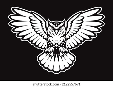 Owl Vector Logo, vector illustration