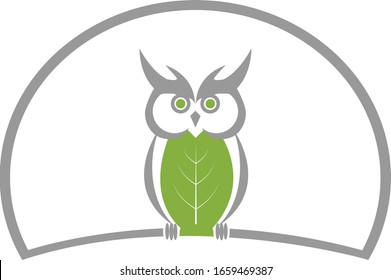 owl vector logo illustration. Logo design