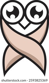 Owl vector logo with unified line design, minimalist and modern. Symbol of intelligence, insight and creativity, suitable for branding in education, technology and business.