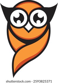 Owl vector logo with unified line design, minimalist and modern. Symbol of intelligence, insight and creativity, suitable for branding in education, technology and business.