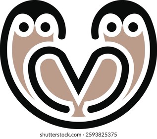 Owl vector logo with unified line design, minimalist and modern. Symbol of intelligence, insight and creativity, suitable for branding in education, technology and business.