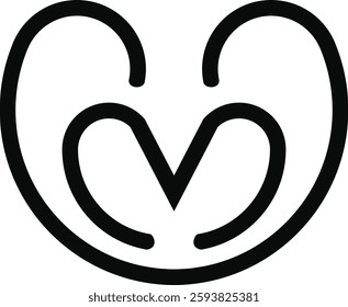 Owl vector logo with unified line design, minimalist and modern. Symbol of intelligence, insight and creativity, suitable for branding in education, technology and business.